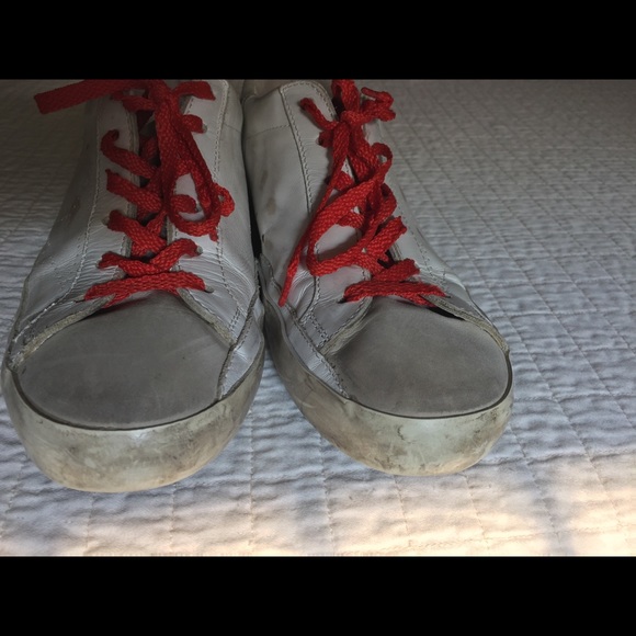 Golden Goose superstar white leather distressed sneaker w/suede toe - Picture 12 of 16